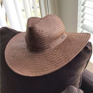 Brixton Brown Seaside Adventure Floppy Straw Sun Hat